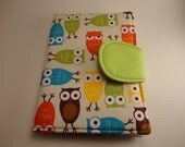 Kindle Cover, Bermuda Owls Urban Zoologie for Robert Kaufman, Kindle 4, Touch, Nook, Kobo, Sony Cover, Free First Class Shipping