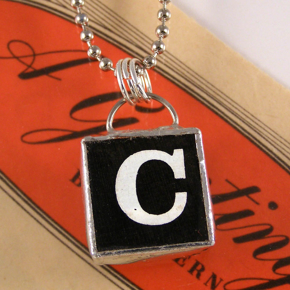 Letter C Initial Pendant