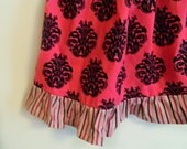 Pillowcase Dress - Pink & Black Damask - made to order 0 - 12 months