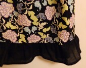Pillowcase Dress - Purple & Black Flowers - made to order 3 6 9 12 months newborn