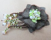 Leather brooch