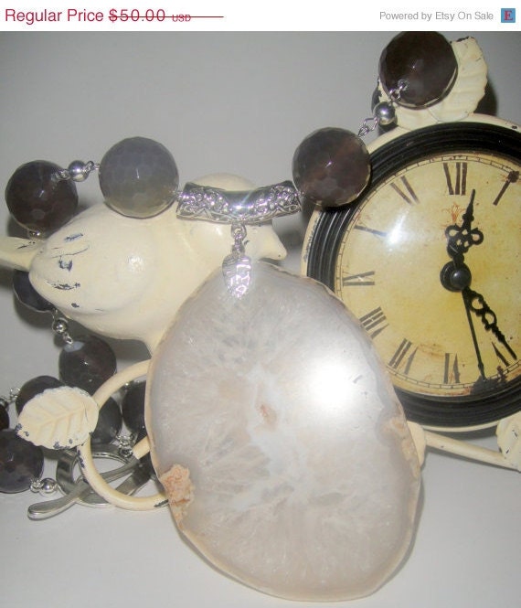 MothersDaySale For the Love of Something WOW    (Gray Agate and Gray Agate Slab)