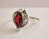 Sterling Silver .925 Garnet Ring
