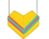 Yellow Felt Appliqué Heart