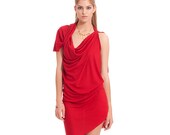 Red Summer Dress, Women Tunic - CIPORKIN