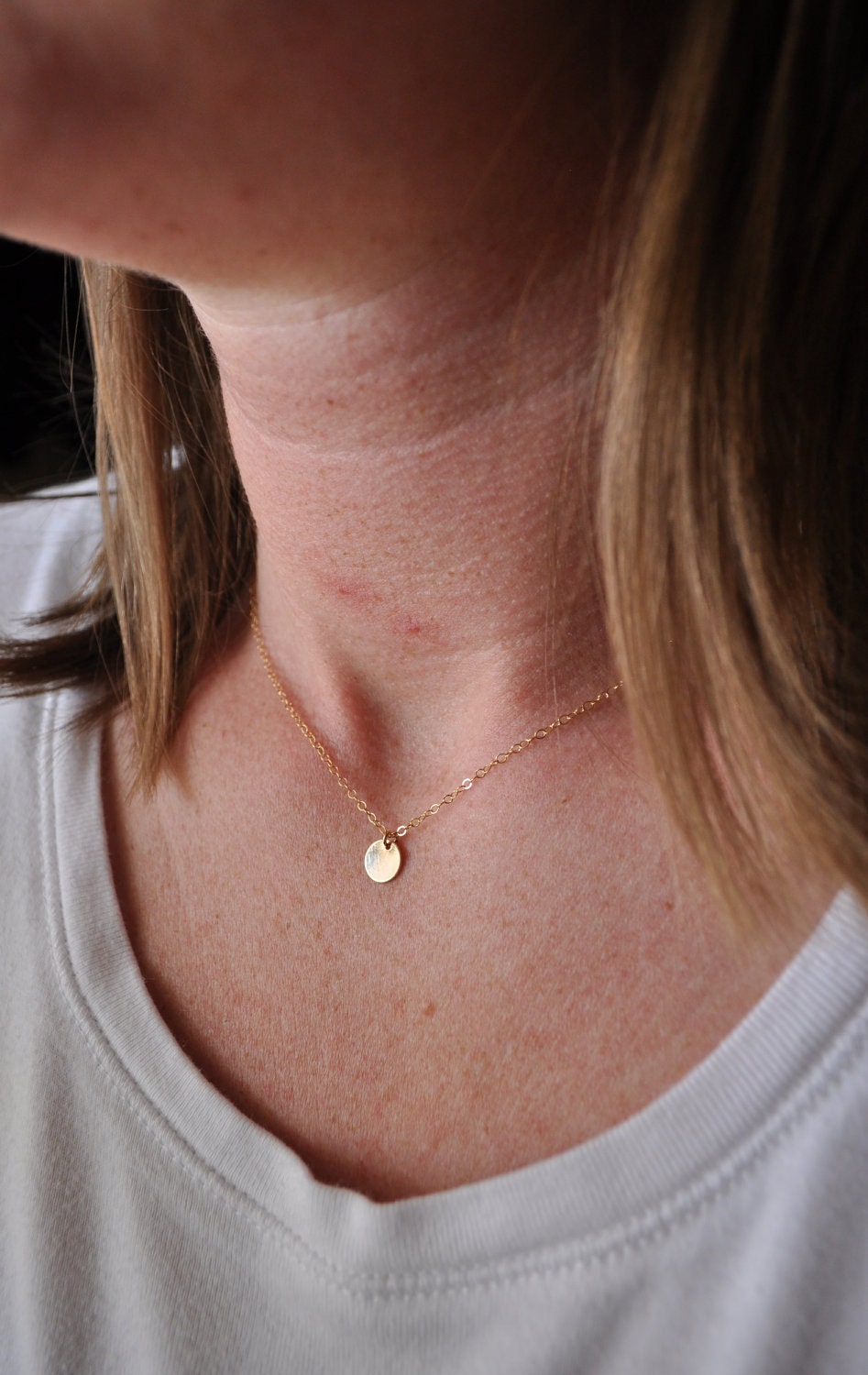 Tiny Dot Necklace - gold filled - simple & sweet everyday or wedding jewelry