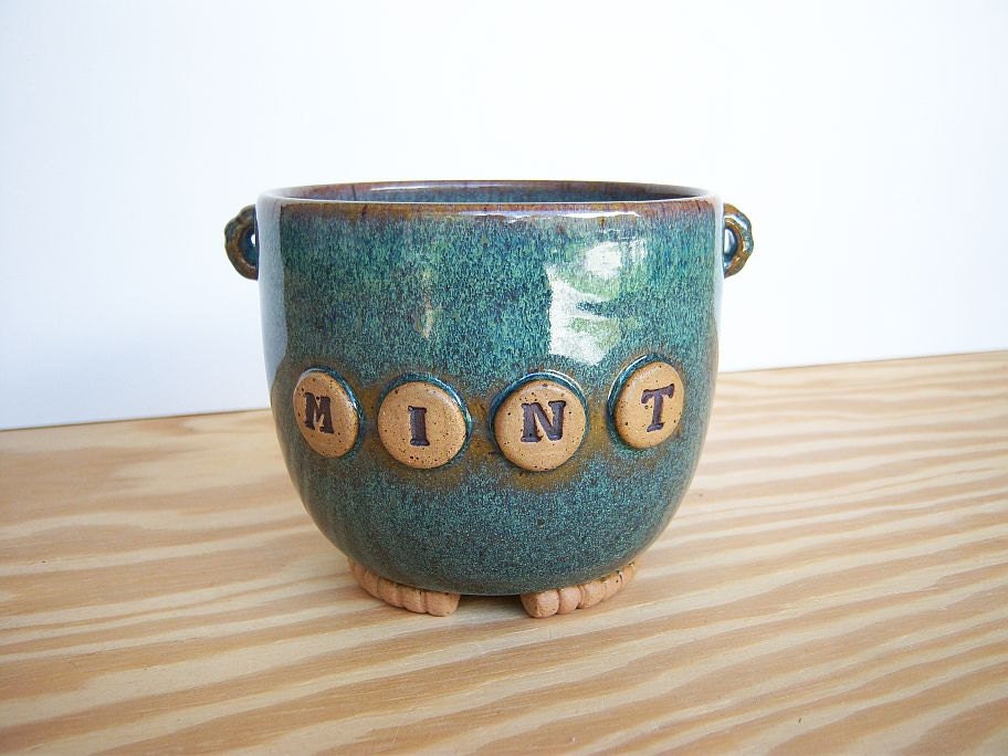 Sea Mist Pottery Planter Pot - Mint