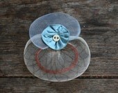Infinity (8)-Wedding Fascinator-Custom in Creme/Rust/Blue/Brown