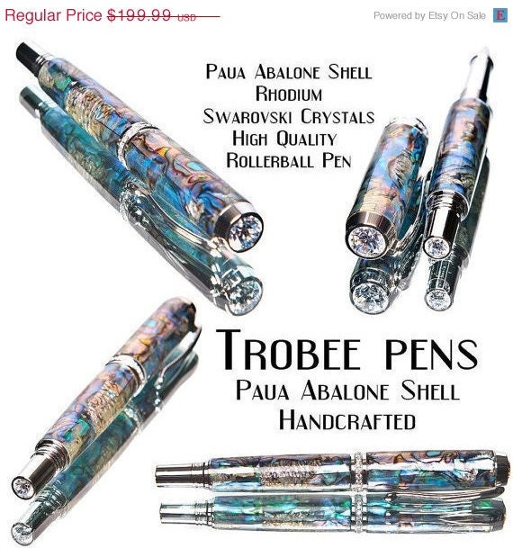 20% ALL PENS On SALE Now Rollerball Pen Paua Abalone Shell Writing Pen Designed for discriminating collectors Showcase Grade Collector Pen