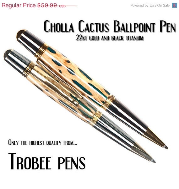 20% ALL PENS On SALE Now Cholla cactus ballpoint pen Handmade writing pen that is sure to catch the eye Top of the line ballpoint pen Twist