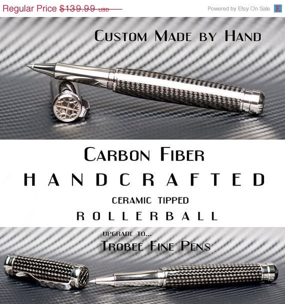 20% ALL PENS On SALE Now Black Carbon Fiber Rollerball Writing Pen High End Marksman Pen Hand Machined Stainless Steel Made by hand on a la