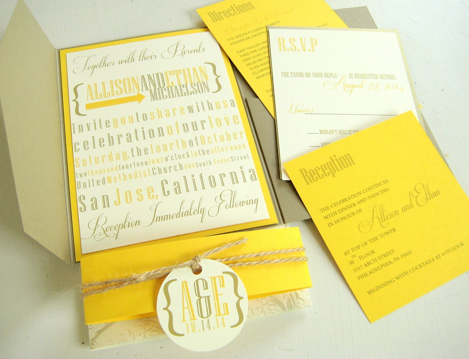Rustic Victorian Wedding Invitation Set