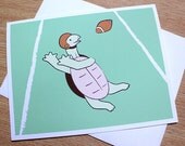 Football Turtle Blank Cards (Set of 12)