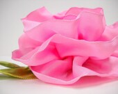 Ribbon Rose Scarf/Flower Lapel Pin