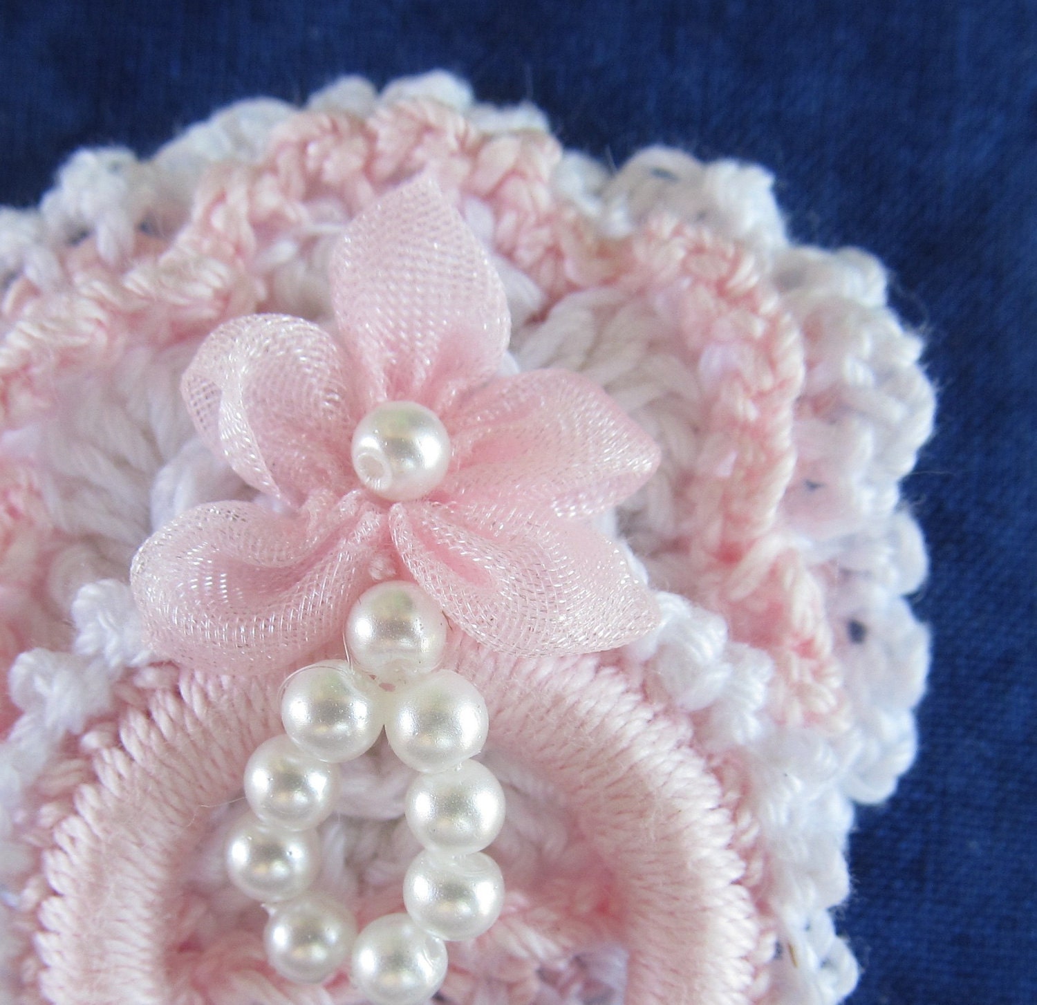 Pearl Beaded Crochet Pacifier For Your Favorite 19-20" Reborn Or Other Doll. It Comes With A Separate Magnet Or Can Be Used With Putty.