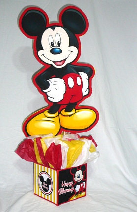 DIY medium 24" Classic Mickey Mouse Birthday Party Centerpieces personalzied Red Minnie yellow tradional colors boy birthday girl party