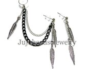 Feather Falls -  Chain Ear Cuff Earring Set