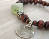Gypsy Mala Bracelet - Chalcedony and Tribal Charm
