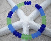 Beach Glass Style Beads - Drilled Sea Glass Style Beads  - Mechanically Tumbled Glass Beads