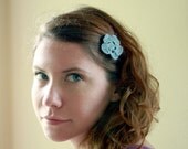 Girls Summer Hair Clip Small Blue Flower