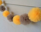 Yellow and Gray Mini-Pom Garland Il_170x135