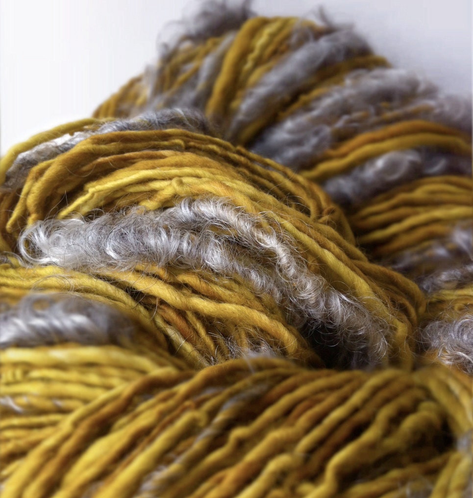 Siren's Song - handspun yarn, natural novelty yarn