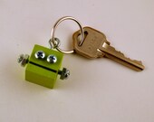 Robot Key Ring, Functional Art, Kiwi Green