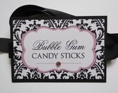 Damask Candy Buffet Labels for Wedding or Party