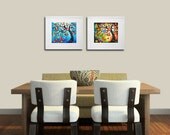 Birds Art Prints - Tree Art - Tree of Life - Whimsical Art - Bridal Gift - Set of 2 Signed