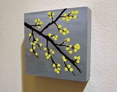 Yellow Cherry Blossoms - Hand Painted Original