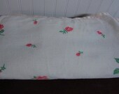 Vintage Blanket/Throw in Pink Roses