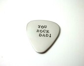 Stamped Personalized Stainless Steel Guitar Pick You Rock Dad