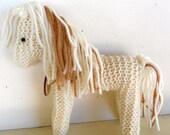 Earth Pony, Waldorf Toy, Stuffed Animal Horse, knitted horse, natural and eco friendly, Custom Knit for you in Colors of your Choice