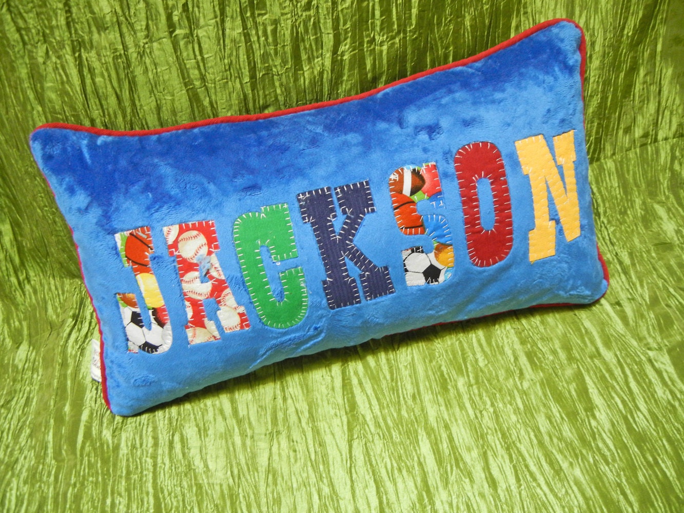 12x20 Sports Themed Personalized NameThrow Pillow