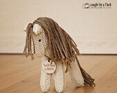 Earth Pony, Waldorf Toy, Stuffed Animal Horse, Eco Kids Toy, Natural and Eco Friendly, handknit by Woolies on Etsy