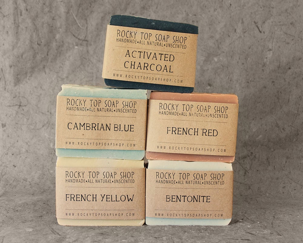 Detox Soap Set - Natural Soap, Handmade Soap, Unscented Soap, Cold Process Soap