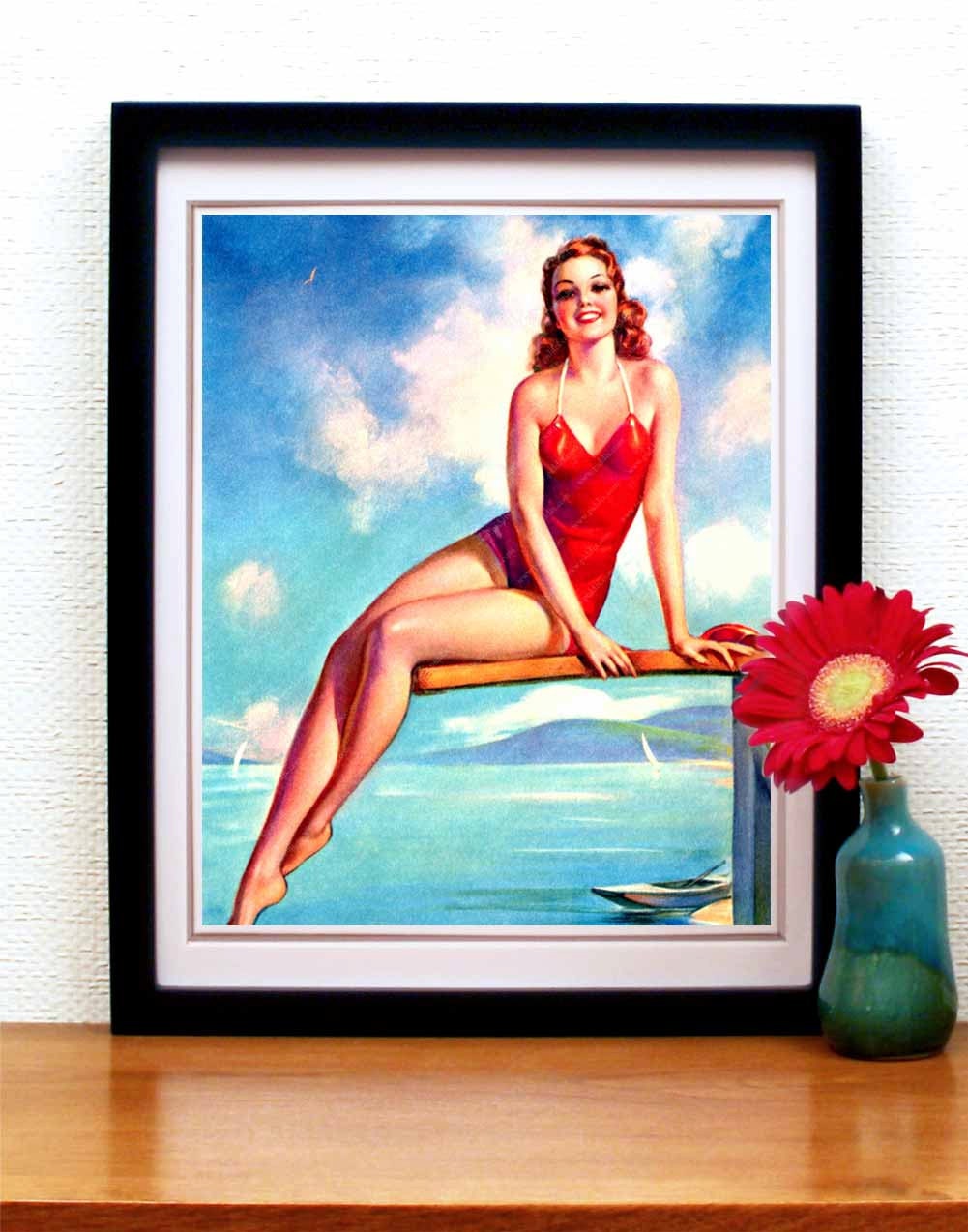 High Dive Pin Up Fine Art Print -- 8x10 inches