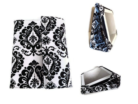 iPad cover iPad Case Cover iPad 3 Cover iPad 2 Cover, Black and White Damask iPad case, Free Domestic Shipping