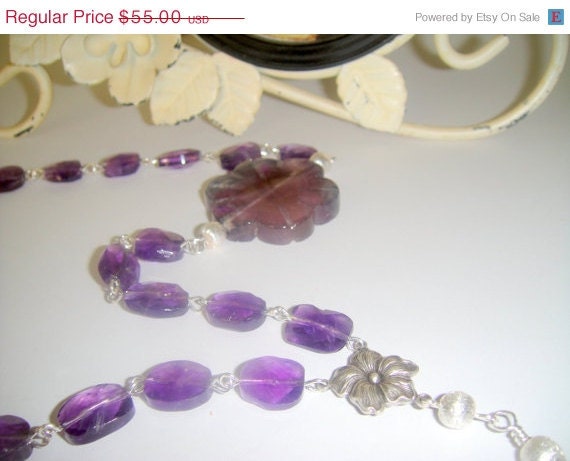 MothersDaySale Purple Gemstones (Amethyst Necklace)