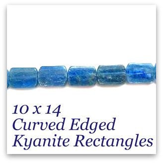 Gemstone Beads - Kyanite - Semi Precious Blue Kyanite Beads - 10 x 14 MM - By the strand