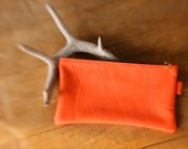 Coral Leather Pouch