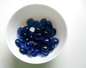 10 Glass Gems Blue