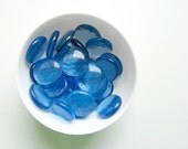 3 Glass Gems Light Blue Large