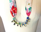 Tahiti - Boho cast brass Seashell necklace - Brazen Design / Simone's Rose Collection - OOAK