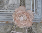 Wedding Hair Flower - Champagne And Ivory, Bridal Accessory