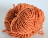 Hand dyed Yarn, Pure Fine Merino, 3.5oz, Harvest Orange Yarn, DK Weight Yarn, 303 Yards, Free Shipping
