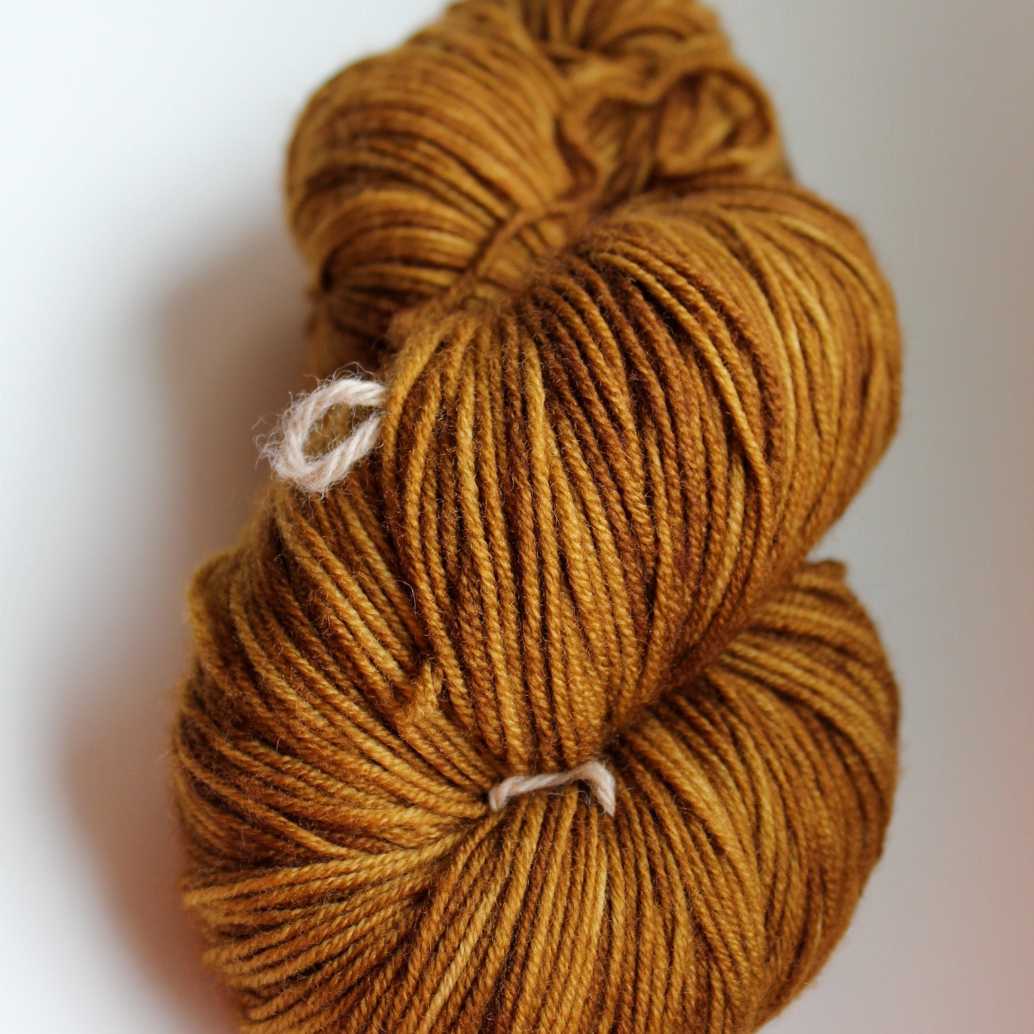 Hand dyed Yarn, Pure Fine Merino, 3.5oz, Brown Handyed Yarn, DK Weight Yarn, 270 Yards, Free Shipping