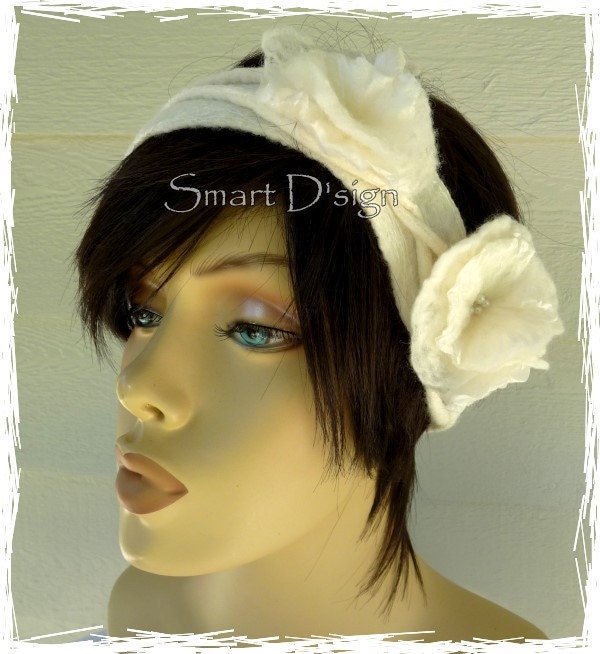Felted head band, hair band, ear warmer, eco friendly OOAK, unique handmade