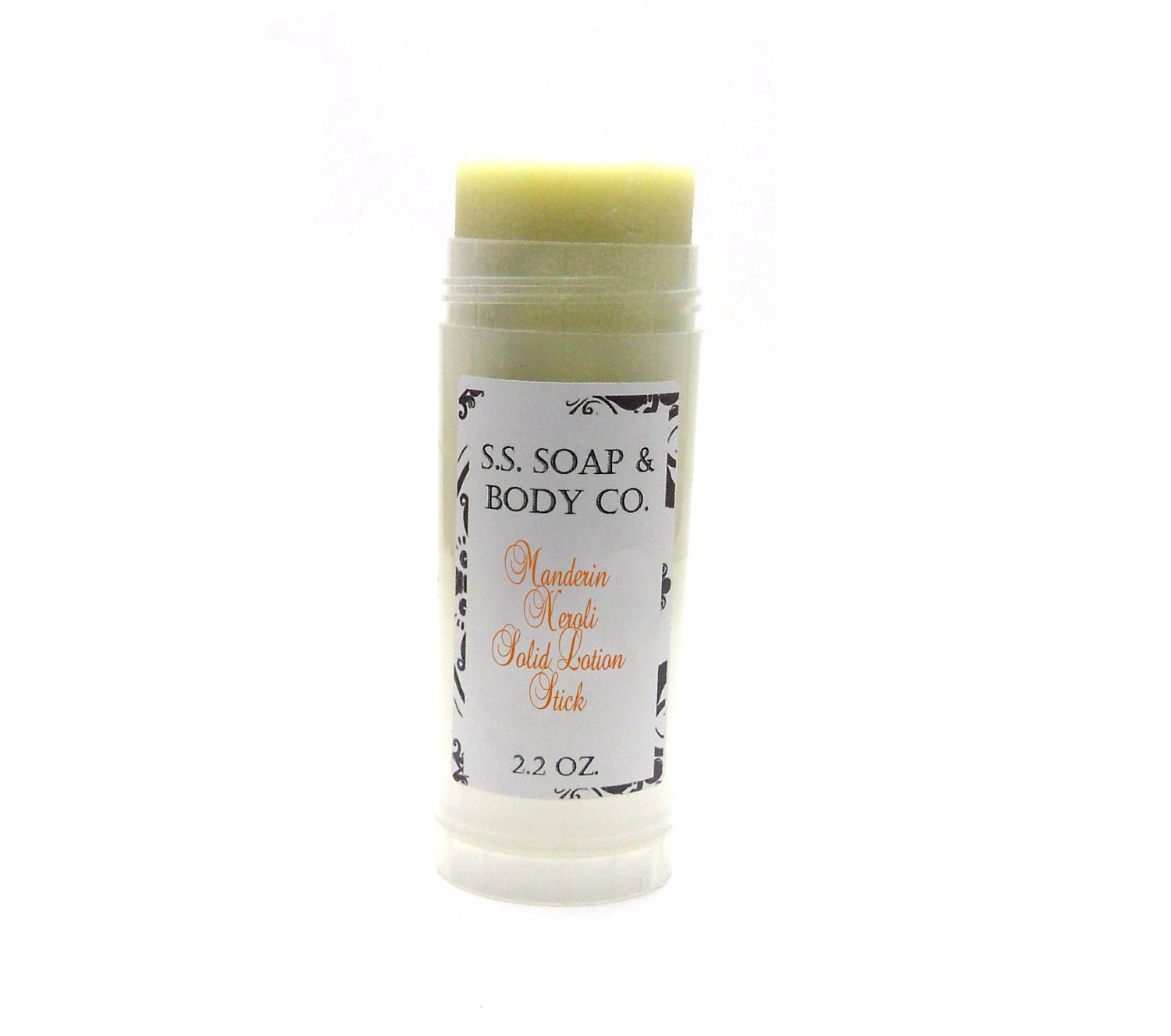 Mandarin Neroli Solid Body Lotion Stick - with Cocoa and Shea Butter and Essential Oils