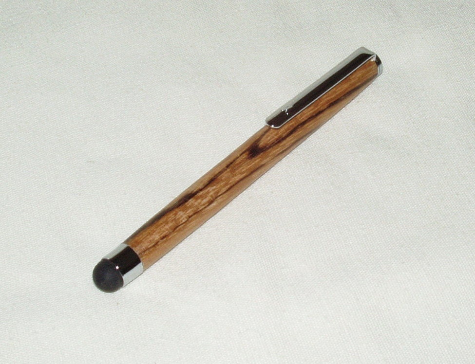 Tablet Touch Stylus, Zebrawood